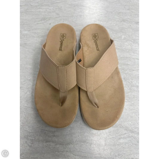 Sandals Flats By Spenco In Tan, Size: 8
