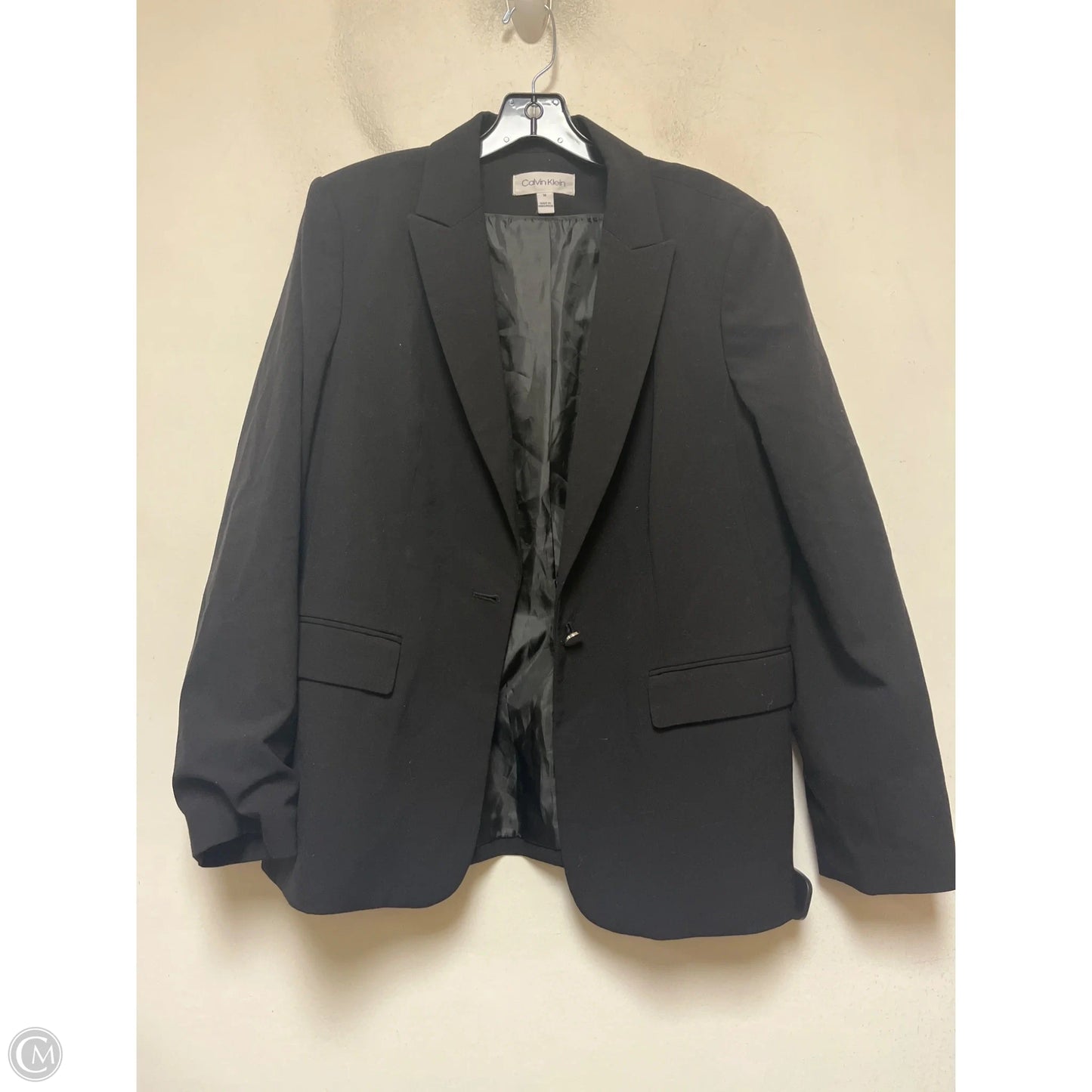 Blazer By Calvin Klein In Black, Size: L