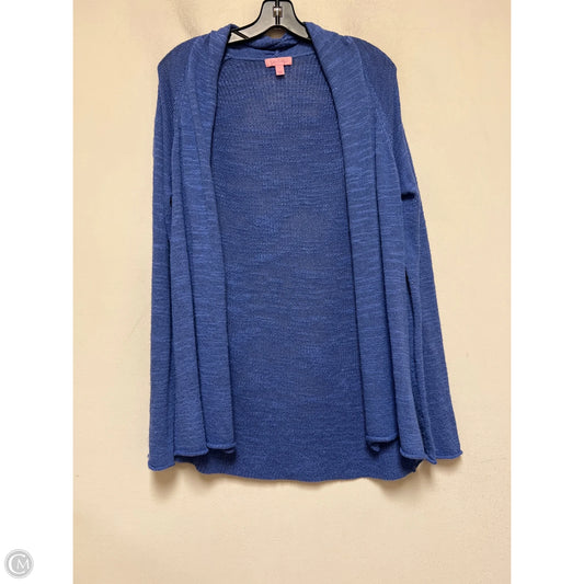 Sweater Cardigan Designer By Lilly Pulitzer In Blue, Size: L