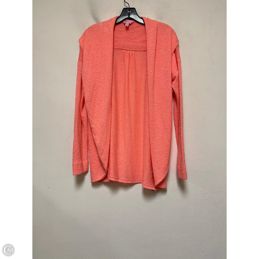 Sweater Cardigan Designer By Lilly Pulitzer In Coral, Size: M