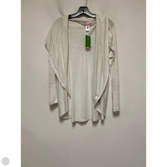 Sweater Cardigan Designer By Lilly Pulitzer In White, Size: M