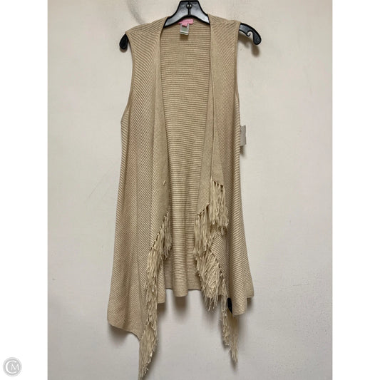 Sweater Cardigan Designer By Lilly Pulitzer In Tan, Size: M