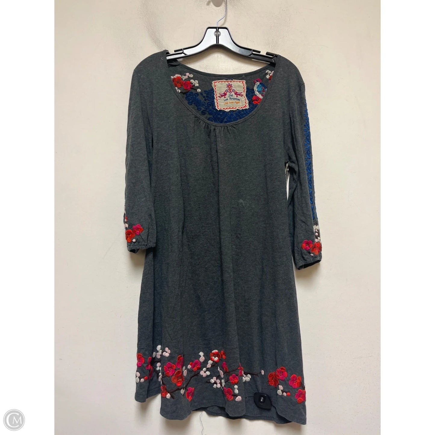 Dress Casual Short By Johnny Was In Grey, Size: L