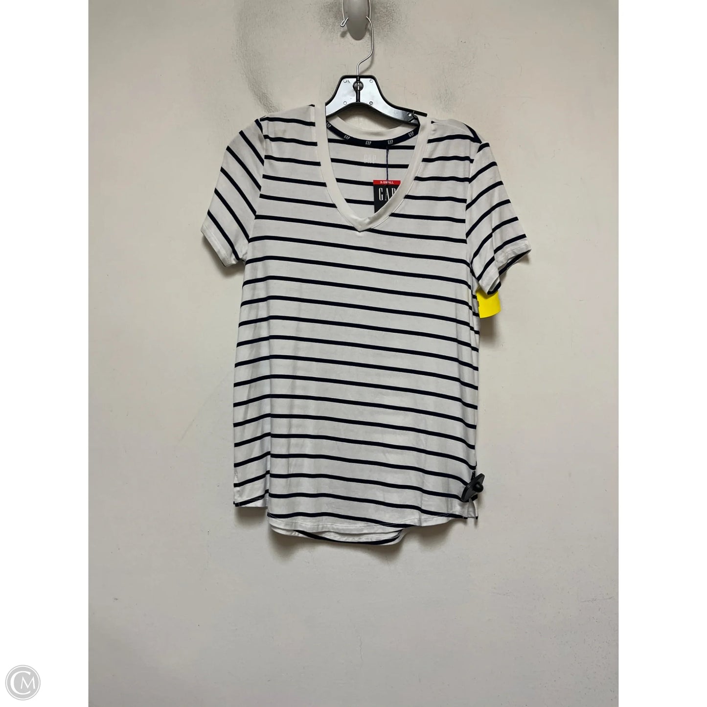 Top Short Sleeve Basic By Gap In Striped Pattern, Size: Xs