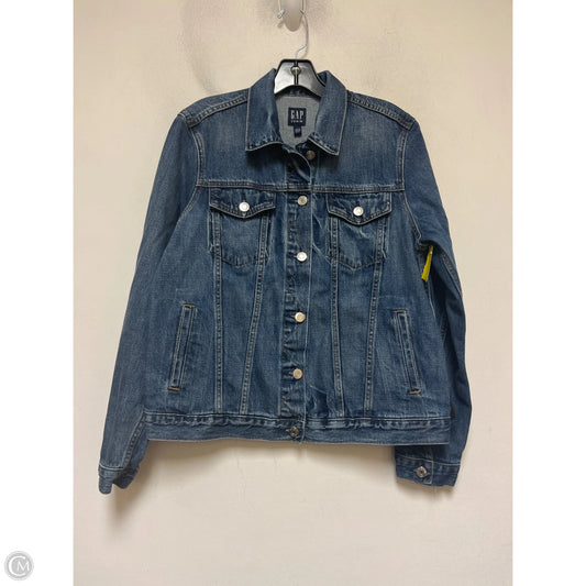 Jacket Denim By Gap In Blue Denim, Size: L