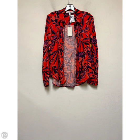 Top Long Sleeve By Chelsea And Theodore In Purple & Red, Size: S