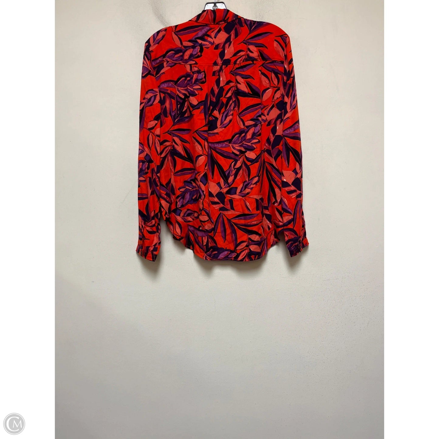 Top Long Sleeve By Chelsea And Theodore In Purple & Red, Size: S