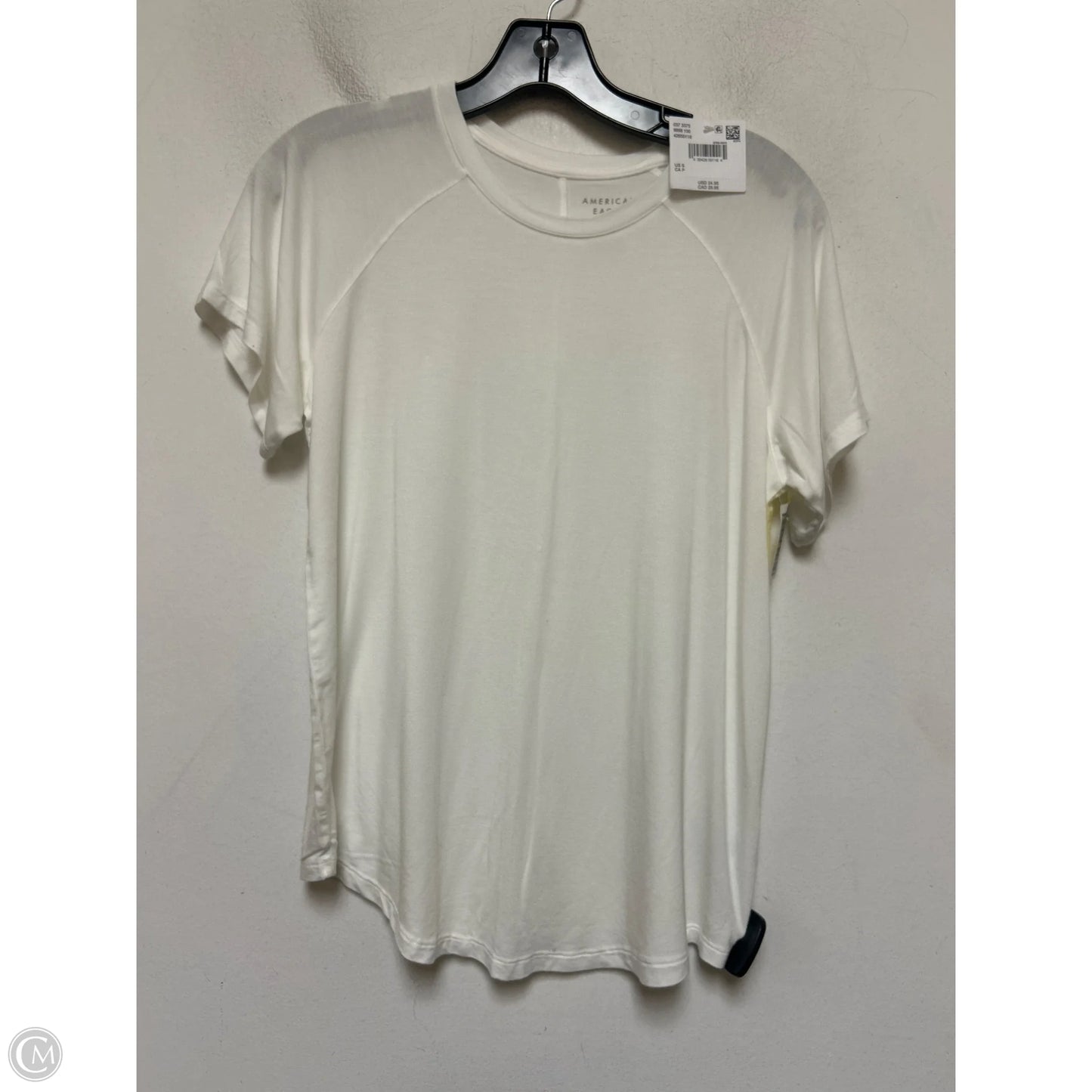 Top Short Sleeve Basic By American Eagle In White, Size: S