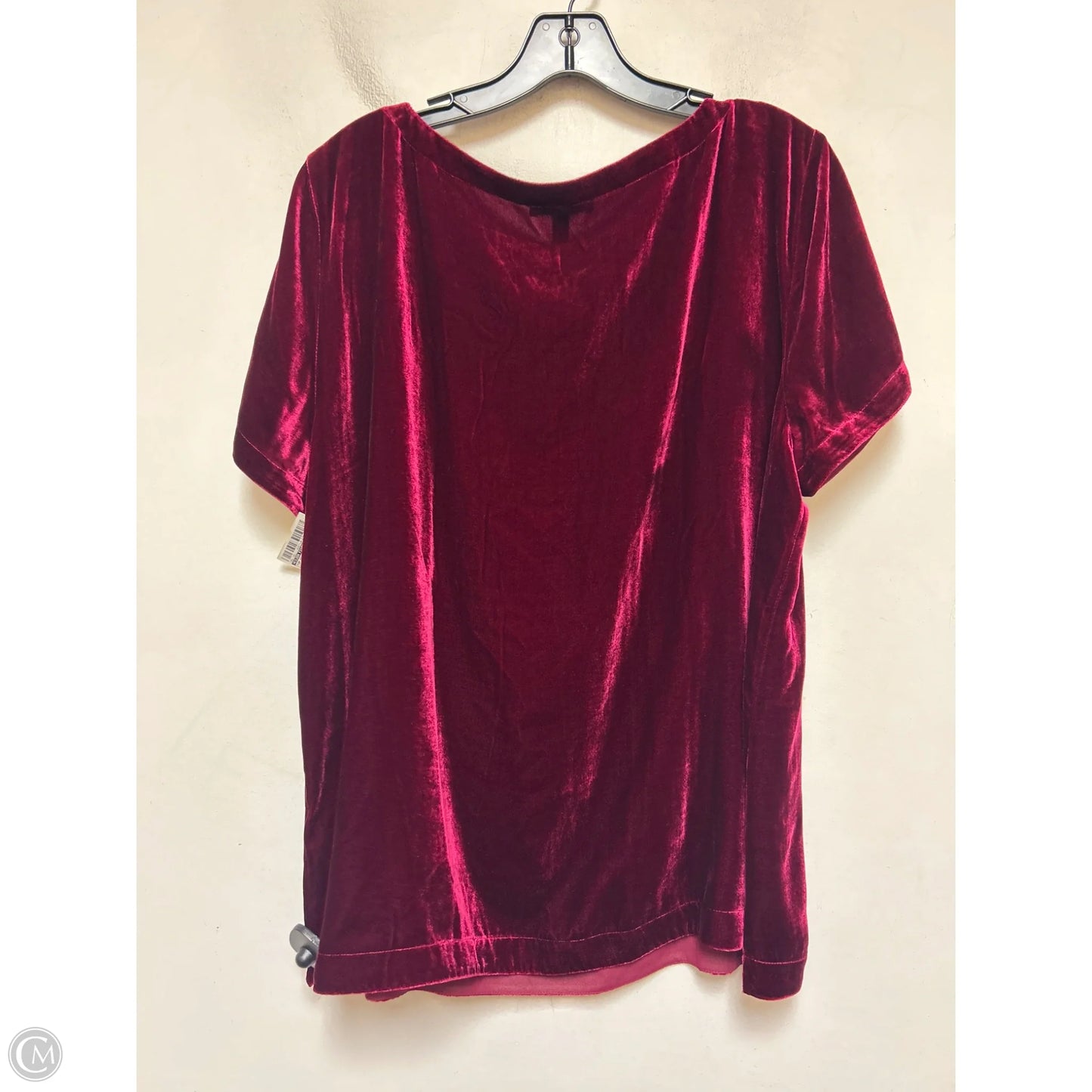 Top Short Sleeve By Eileen Fisher In Maroon, Size: L