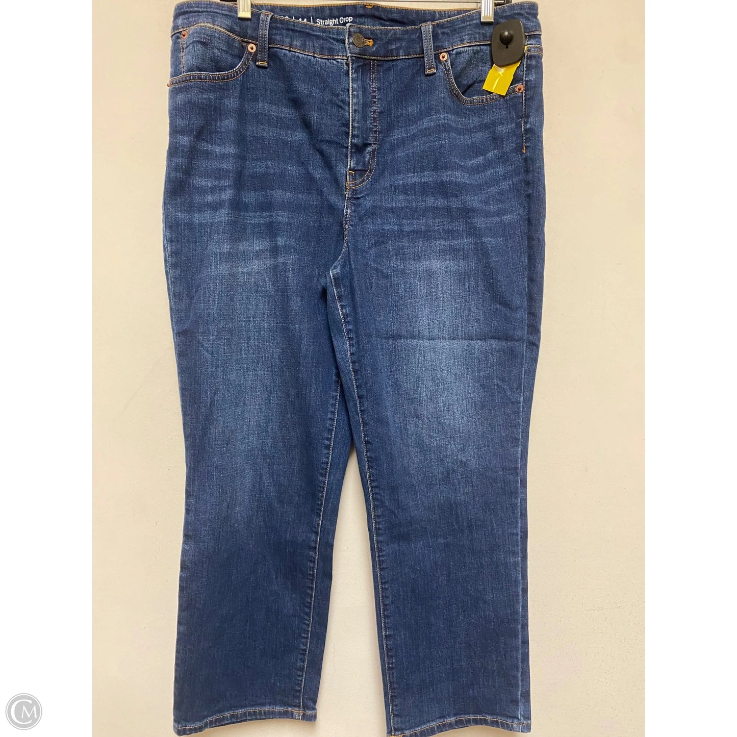 Jeans Straight By Talbots In Blue Denim, Size: 14