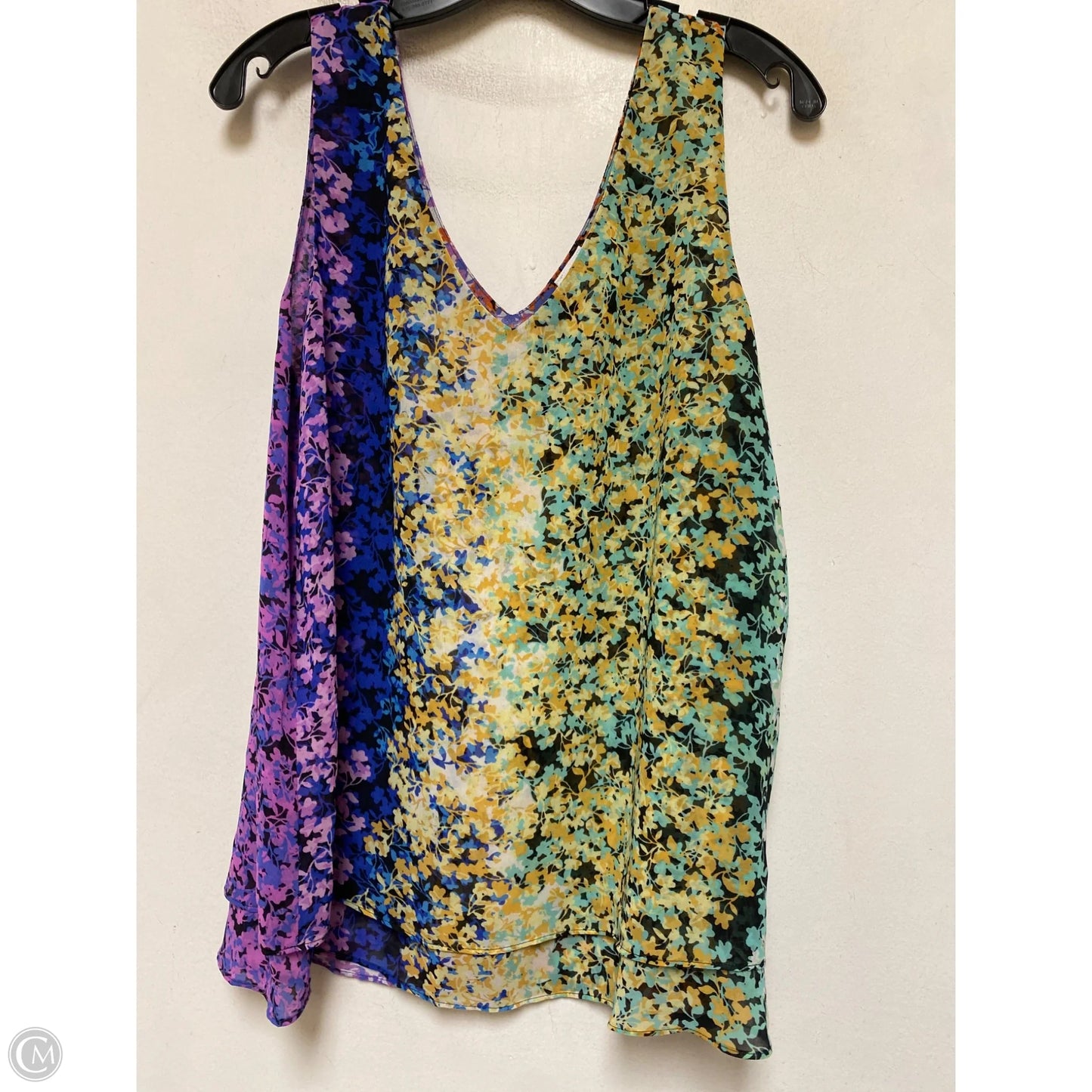 Top Sleeveless By Cabi In Multi-colored, Size: L
