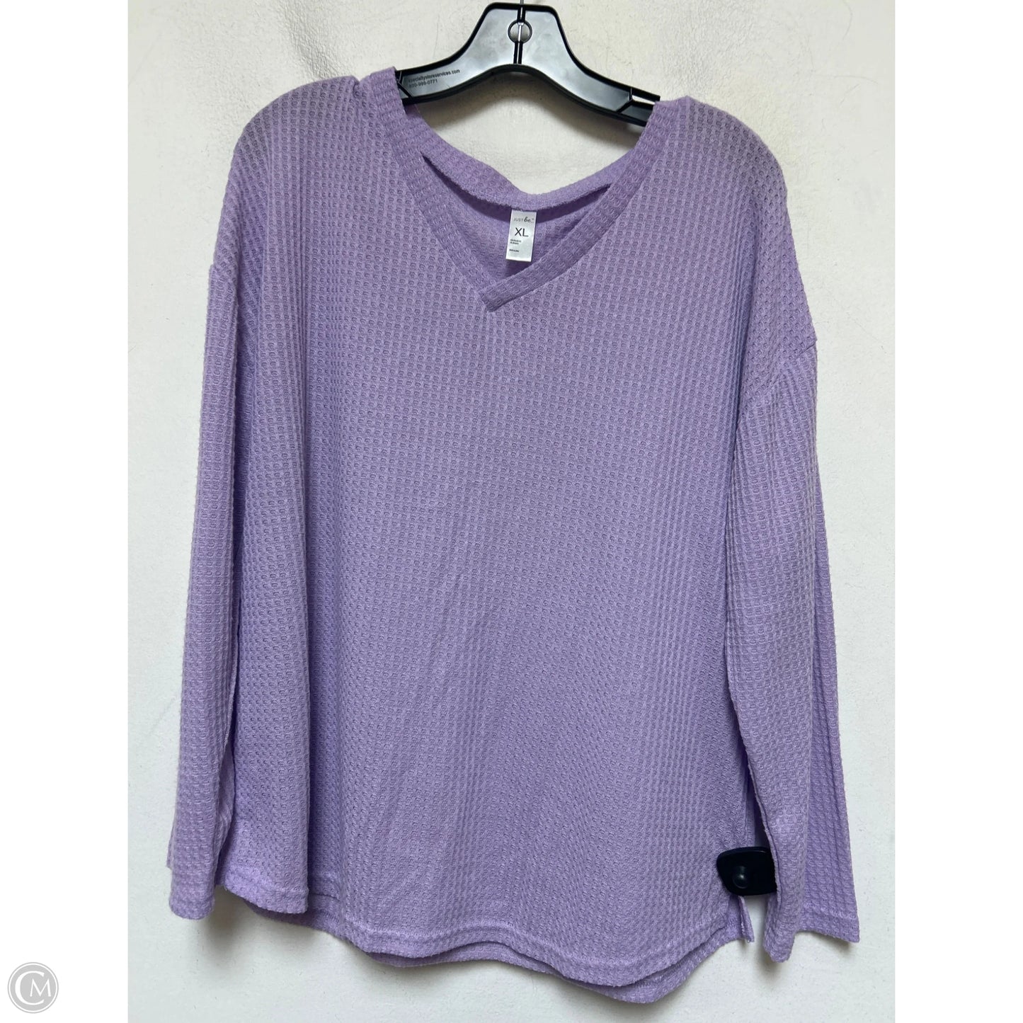 Top Long Sleeve By Just Be In Purple, Size: Xl