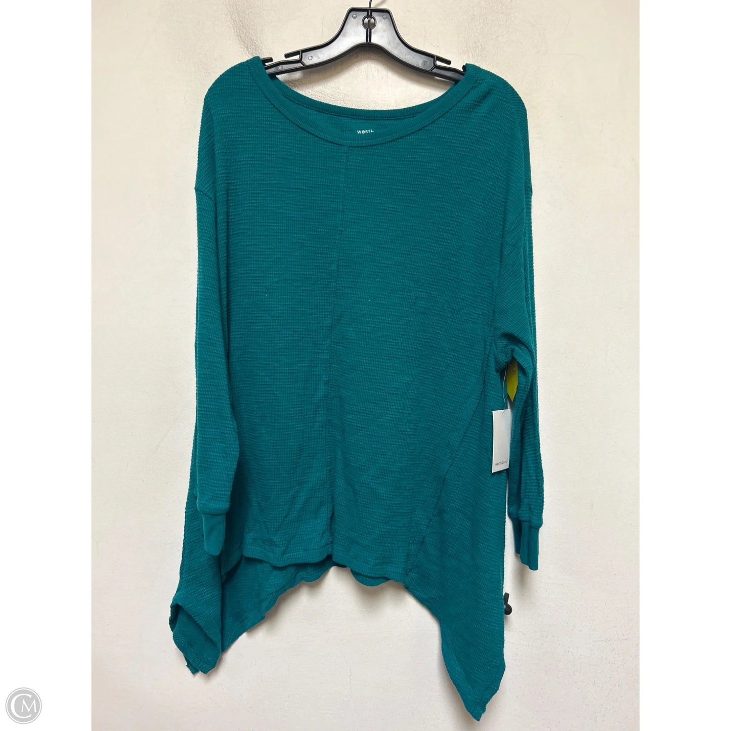 Top Long Sleeve By West Bound In Teal, Size: 1x