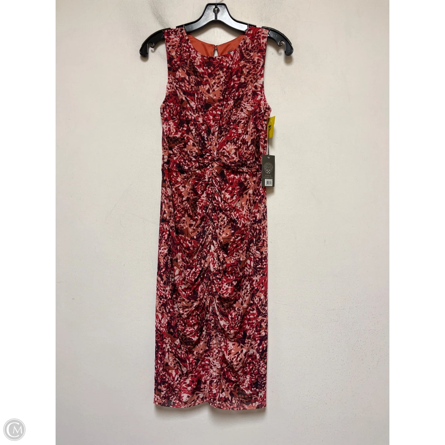 Dress Casual Midi By Vince Camuto In Orange & Red, Size: S