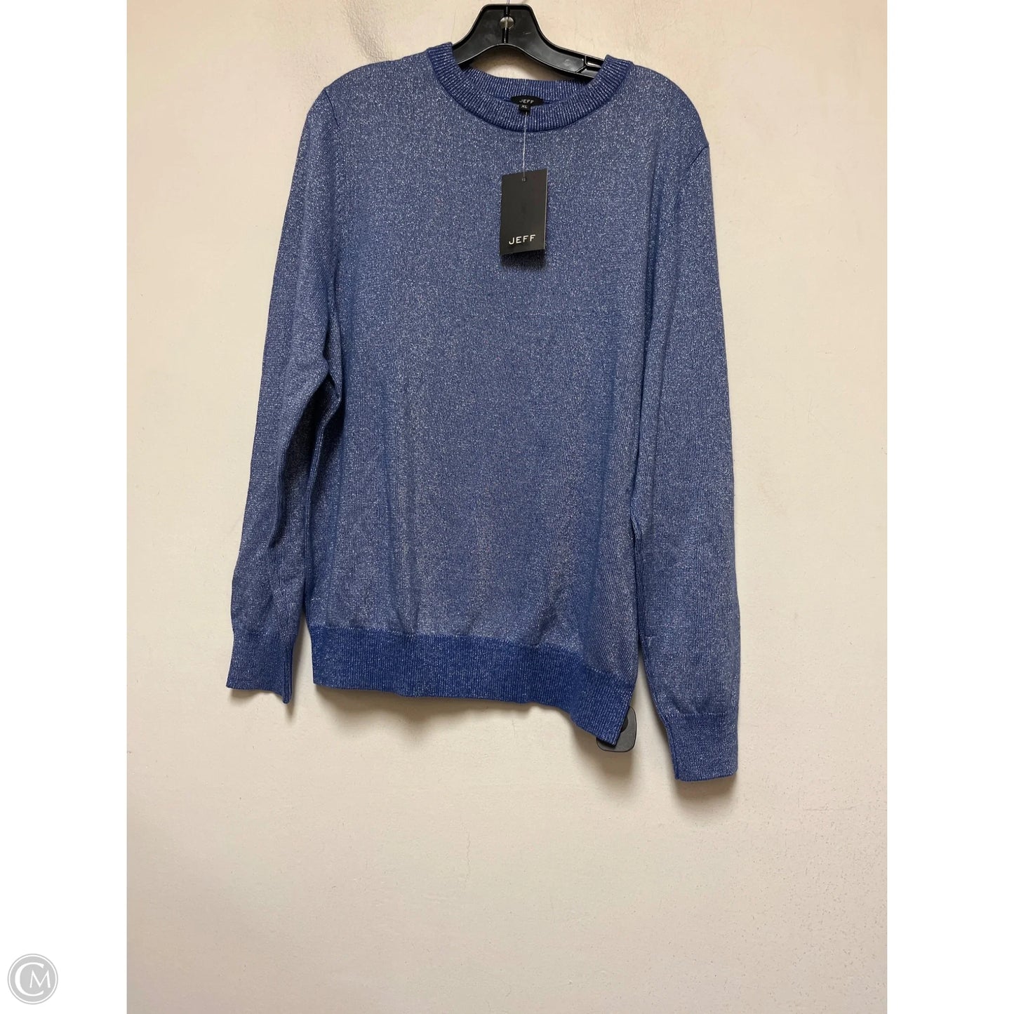 Sweater By Clothes Mentor In Blue & Silver, Size: Xl