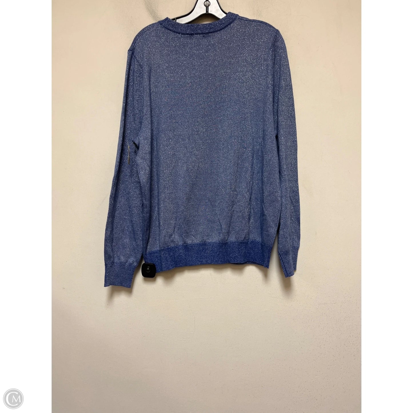 Sweater By Clothes Mentor In Blue & Silver, Size: Xl