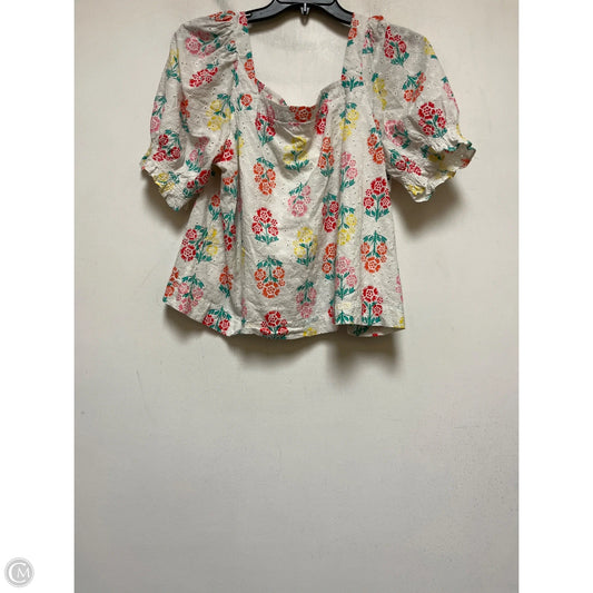 Top Short Sleeve By Draper James In Floral Print, Size: Xxl
