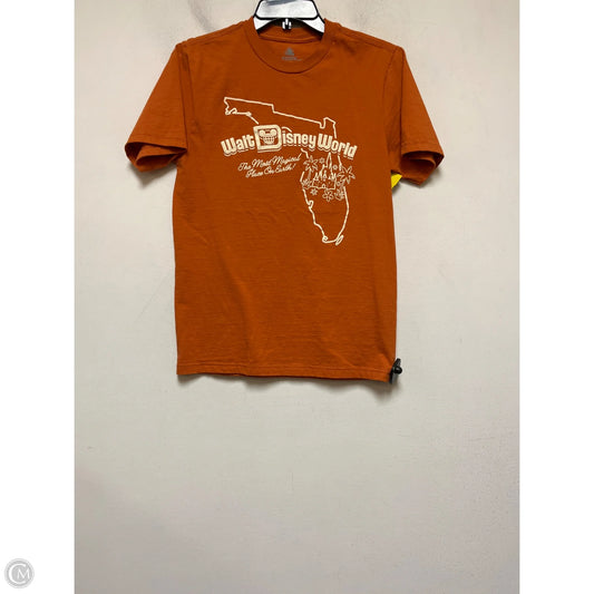 Top Short Sleeve Basic By Disney In Orange, Size: Xs