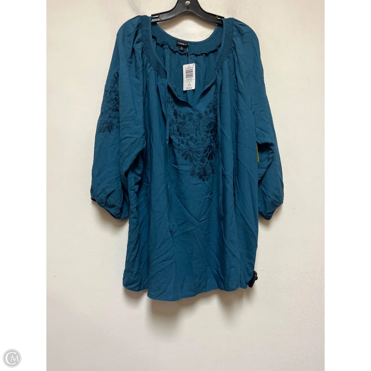 Top Long Sleeve By Torrid In Teal, Size: 2x