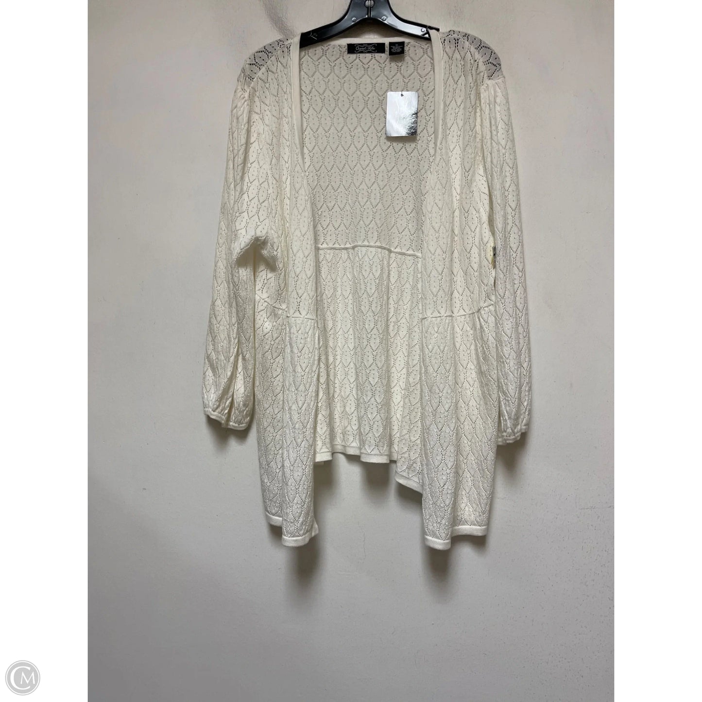 Cardigan By Clothes Mentor In Cream, Size: Xl