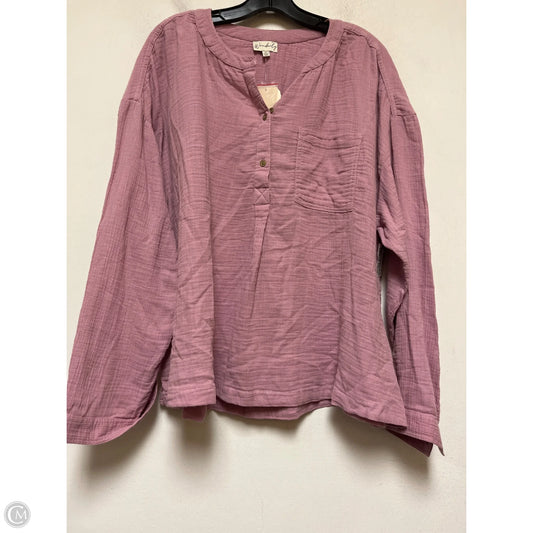 Top Long Sleeve By Wonderly In Purple, Size: 2x