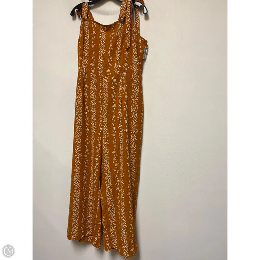 Jumpsuit By Bcbg In Orange & White, Size: Xxl