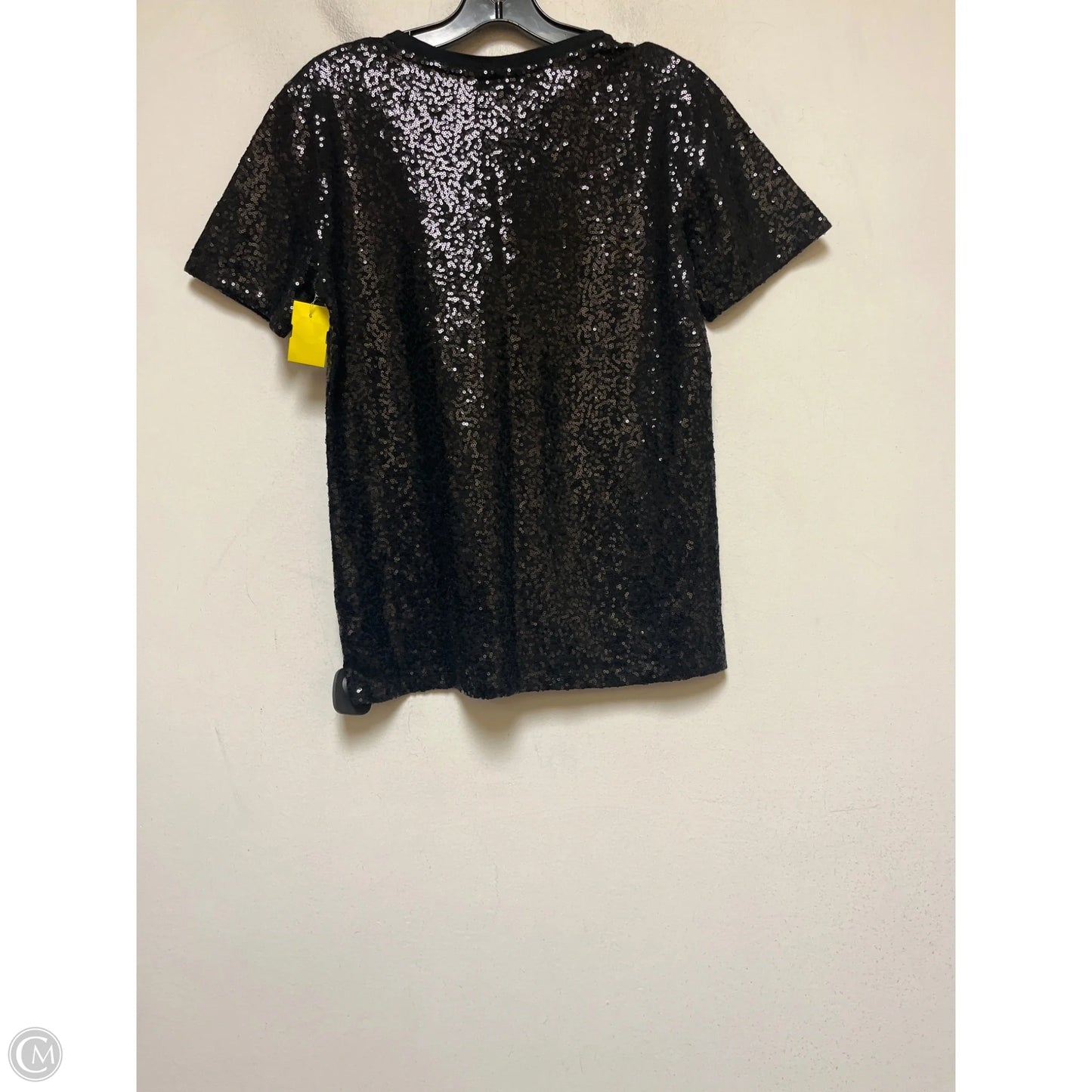 Top Short Sleeve By Dkny In Black, Size: S