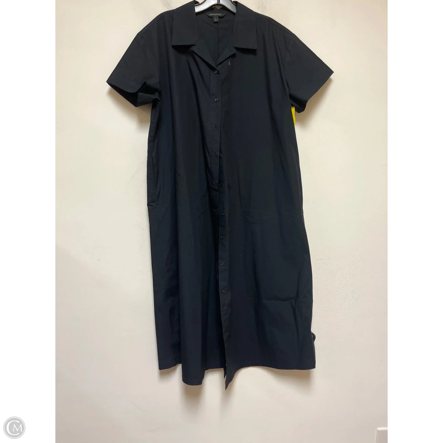 Dress Casual Maxi By Banana Republic In Black, Size: L