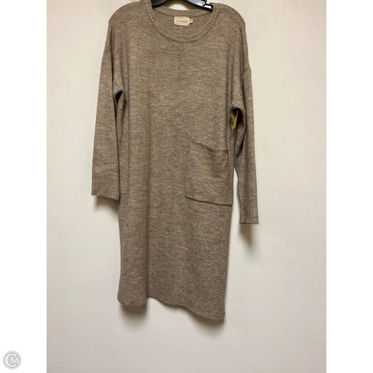 Dress Sweater By Dreamers In Tan, Size: S