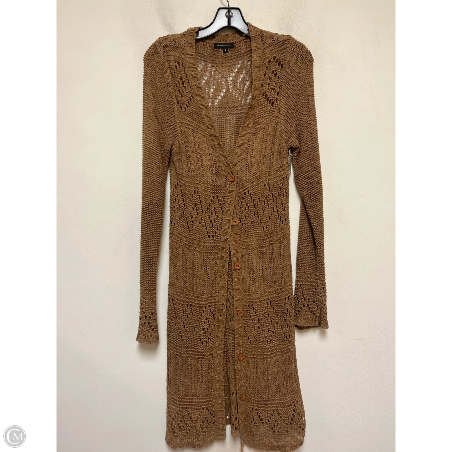 Sweater Cardigan By Bcbgmaxazria In Brown, Size: S