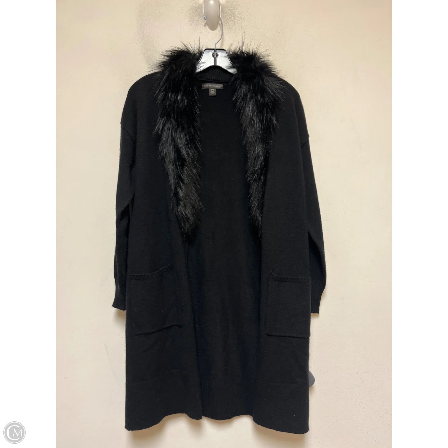 Sweater Cardigan By Saks Fifth Avenue In Black, Size: S