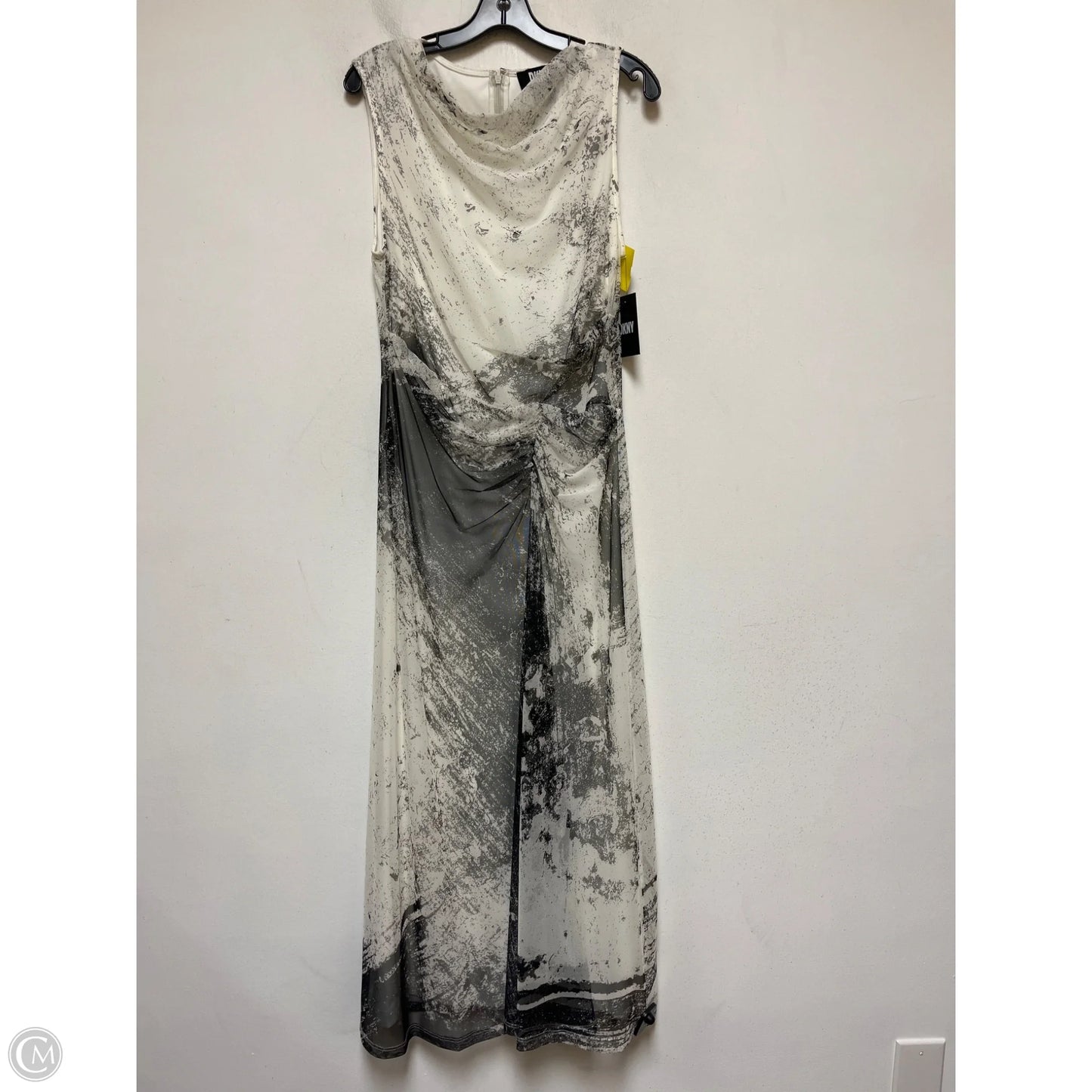 Dress Casual Maxi By Dkny In Black & White, Size: M