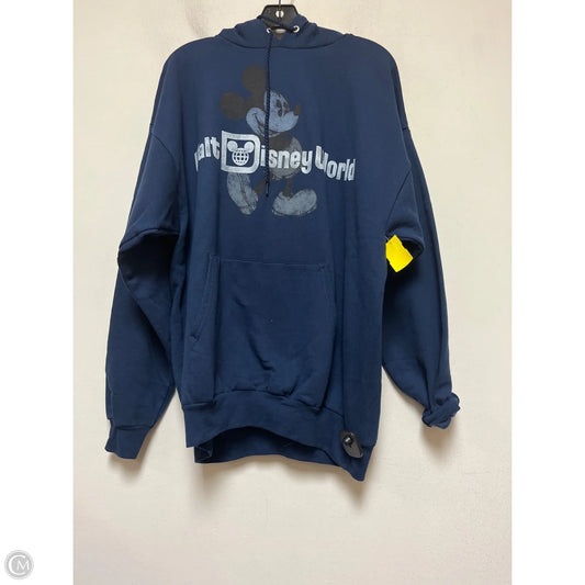 Sweatshirt Hoodie By Disney In Navy, Size: Xl