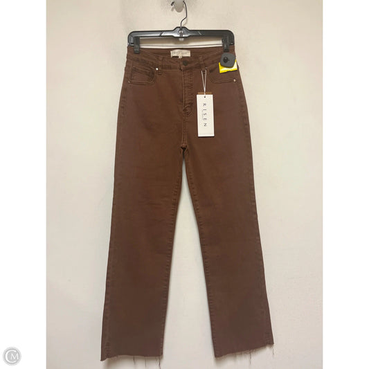 Jeans Straight By Risen In Brown Denim, Size: 6