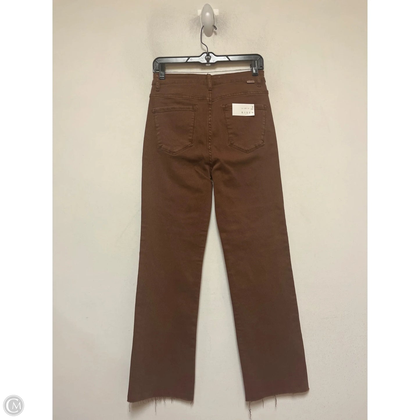 Jeans Straight By Risen In Brown Denim, Size: 6