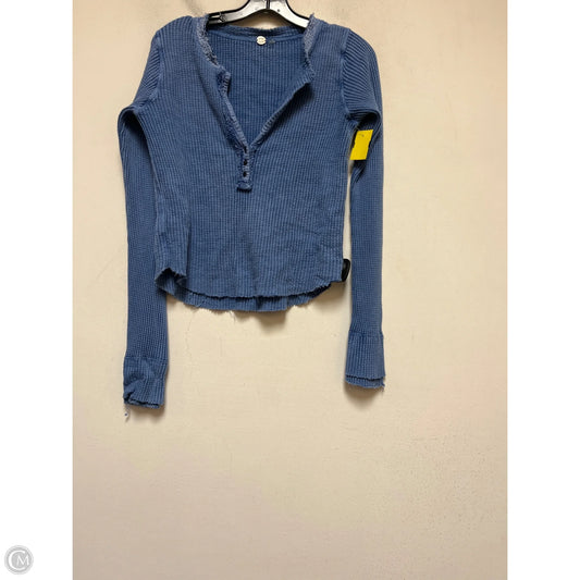 Top Long Sleeve By Free People In Blue, Size: L