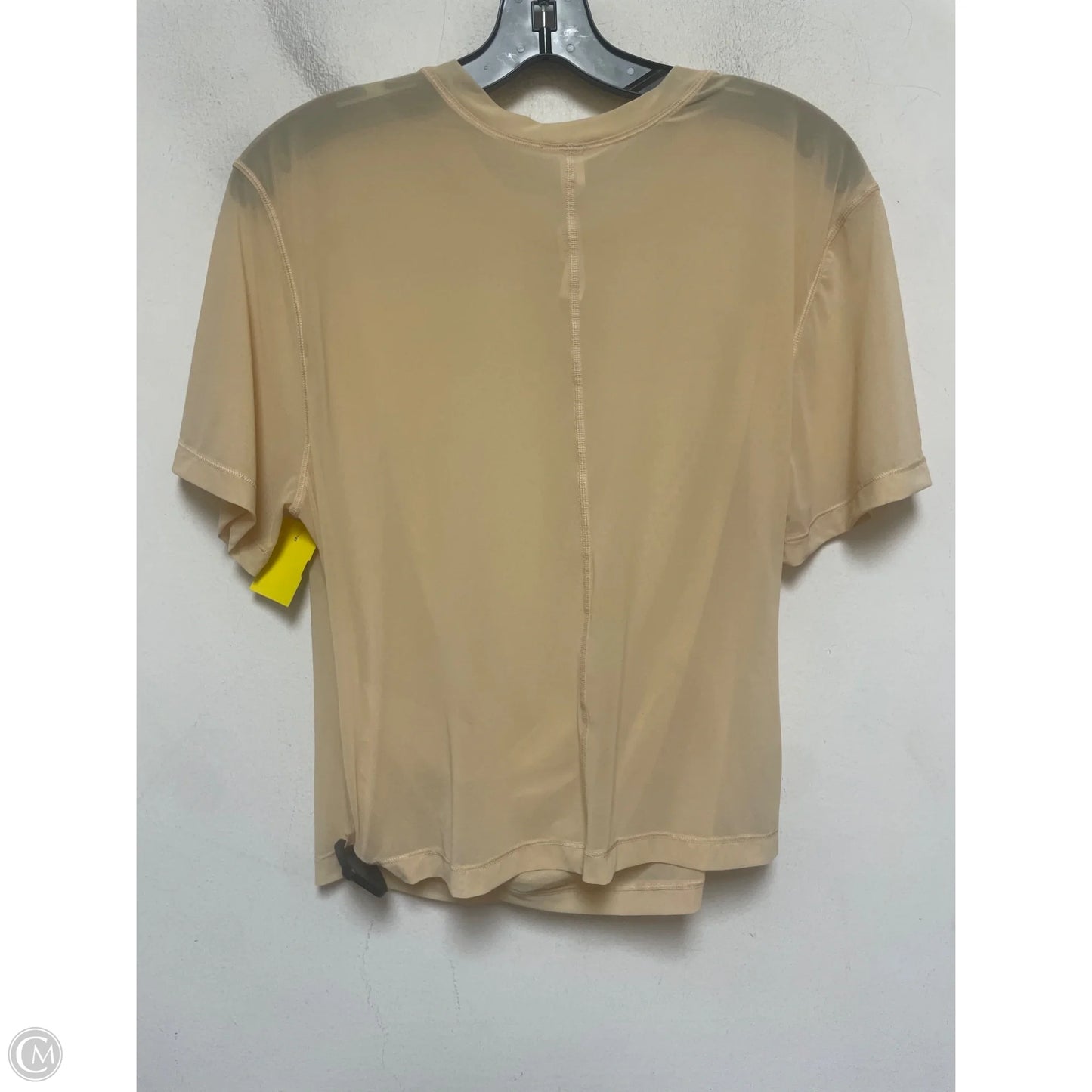 Athletic Top Short Sleeve By Lululemon In Tan, Size: 8
