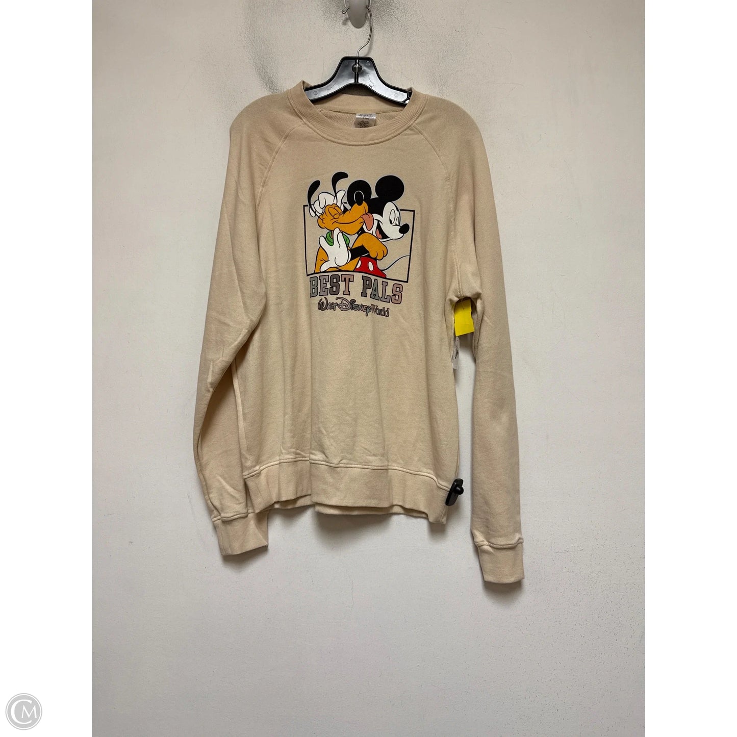 Top Long Sleeve By Disney In Tan, Size: M