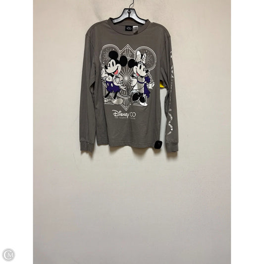Top Long Sleeve By Disney In Grey & Purple, Size: S