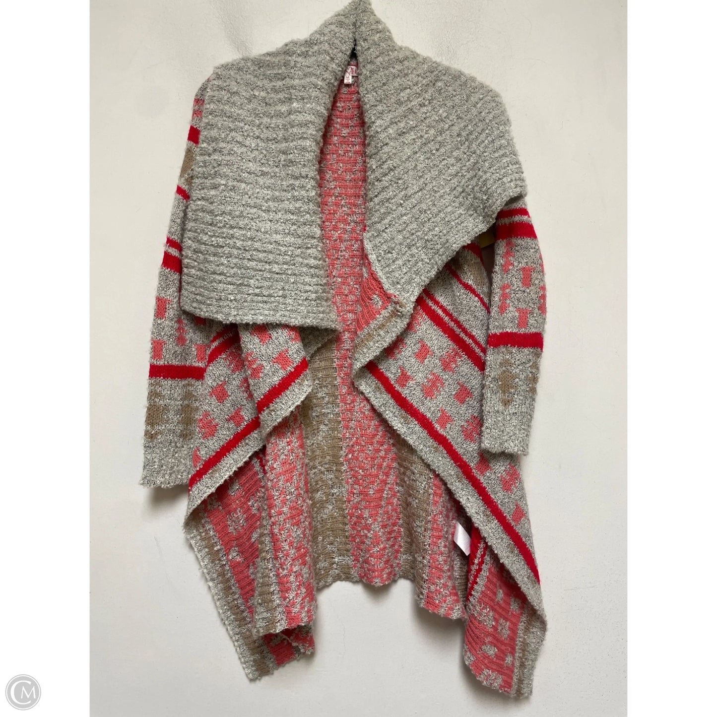 Sweater Cardigan By Woven Heart In Multi-colored, Size: M