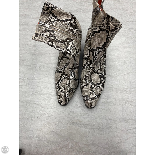 Boots Ankle Heels By French Connection In Snakeskin Print, Size: 8