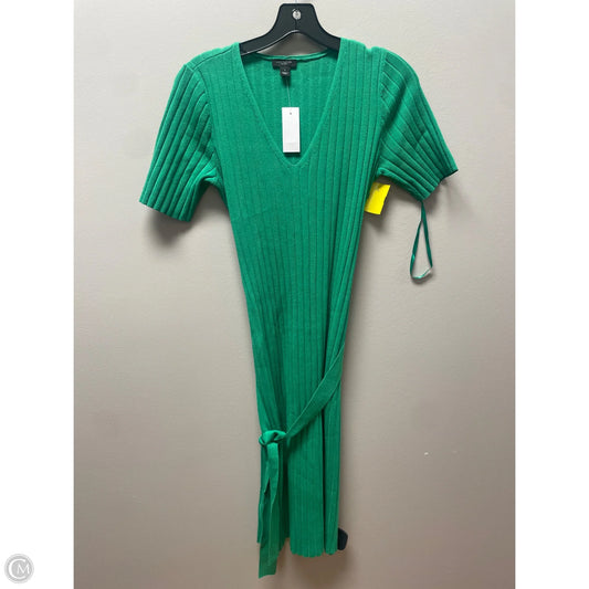 Dress Casual Midi By Ann Taylor In Green, Size: S