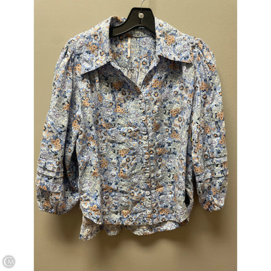Top Long Sleeve By Free People In Floral Print, Size: Xs