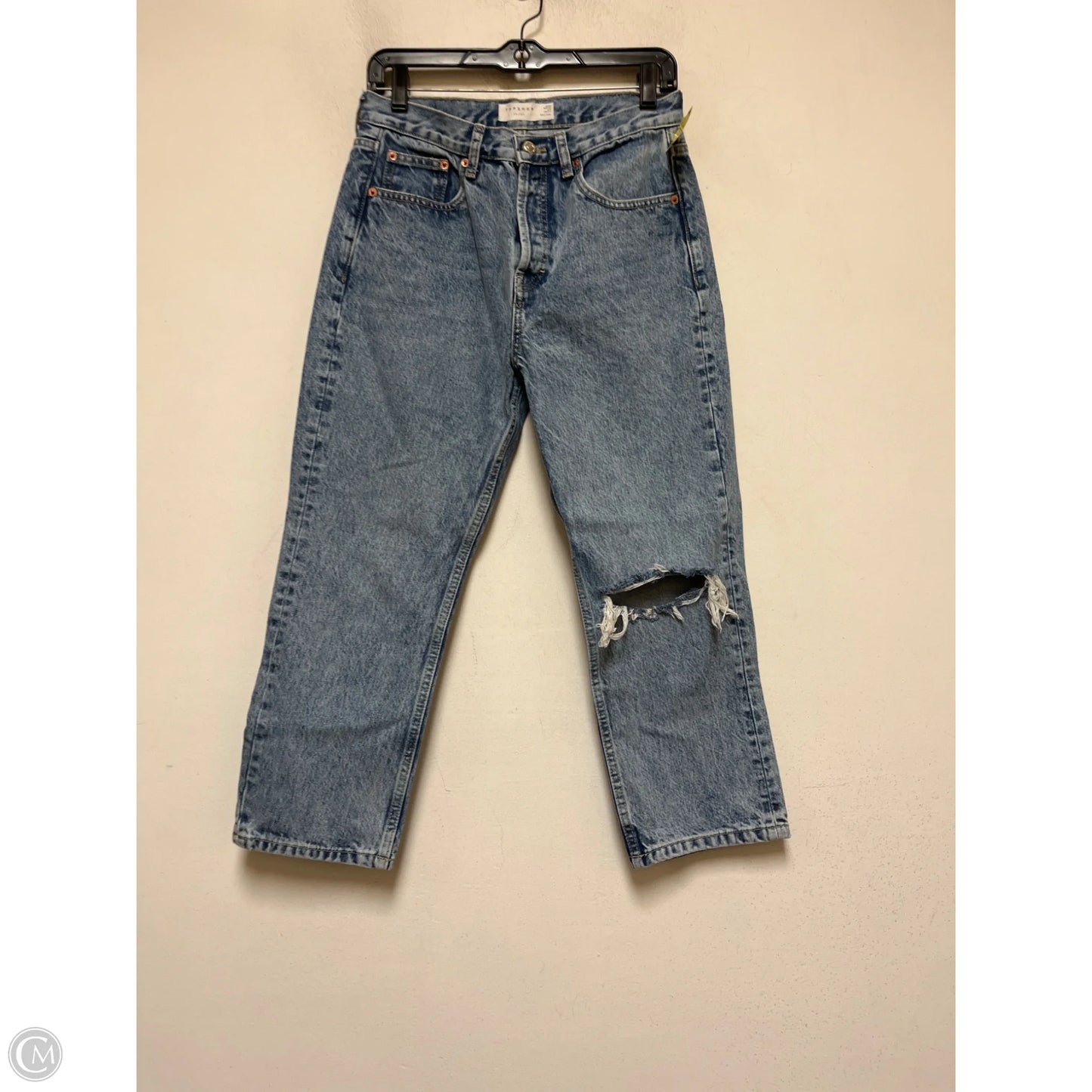 Jeans Straight By Topshop In Blue Denim, Size: 6
