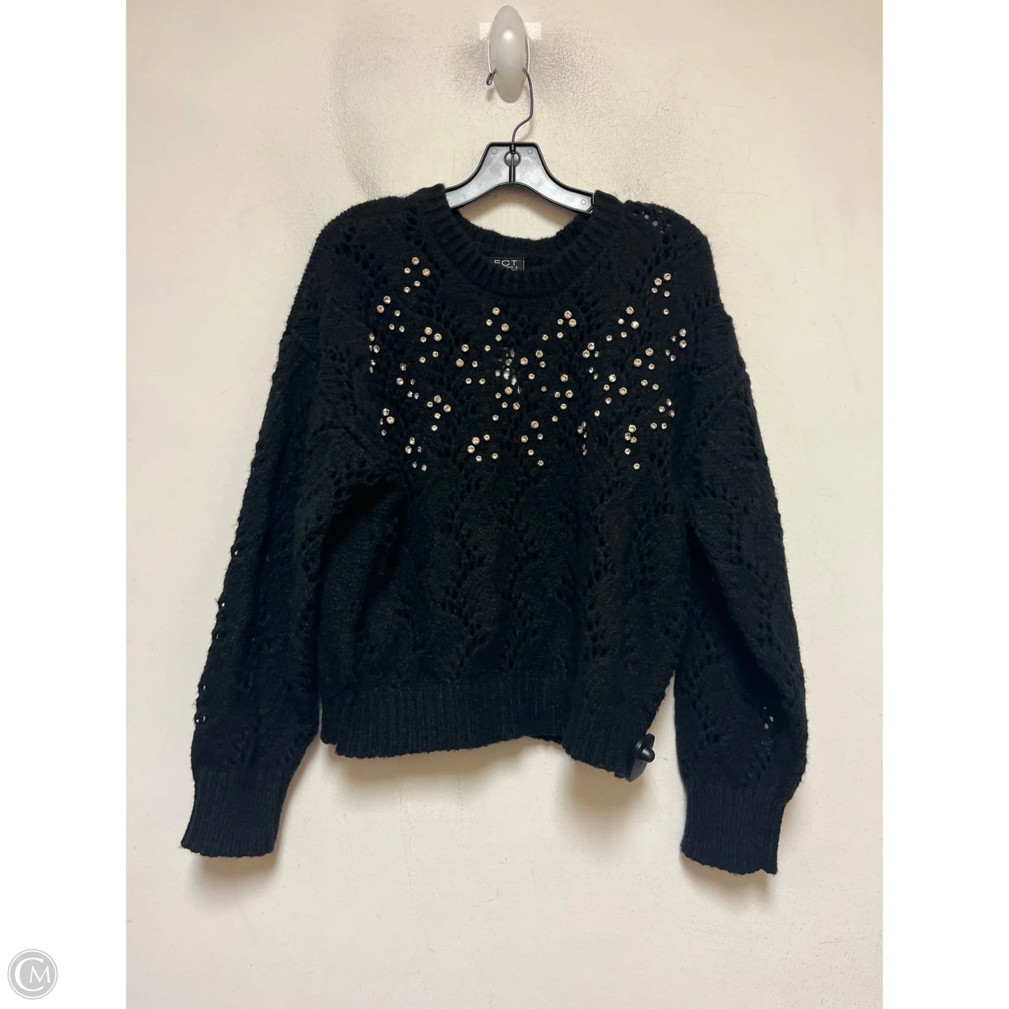 Sweater By Clothes Mentor In Black, Size: L