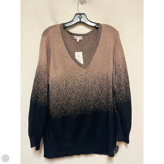 Sweater By Clothes Mentor In Black & Pink, Size: 2x