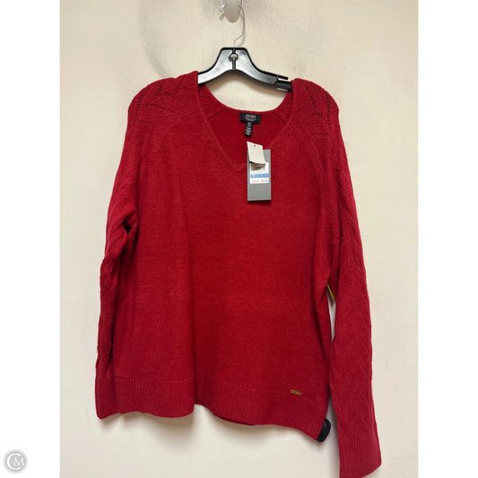 Sweater By Jones New York In Red, Size: Xl