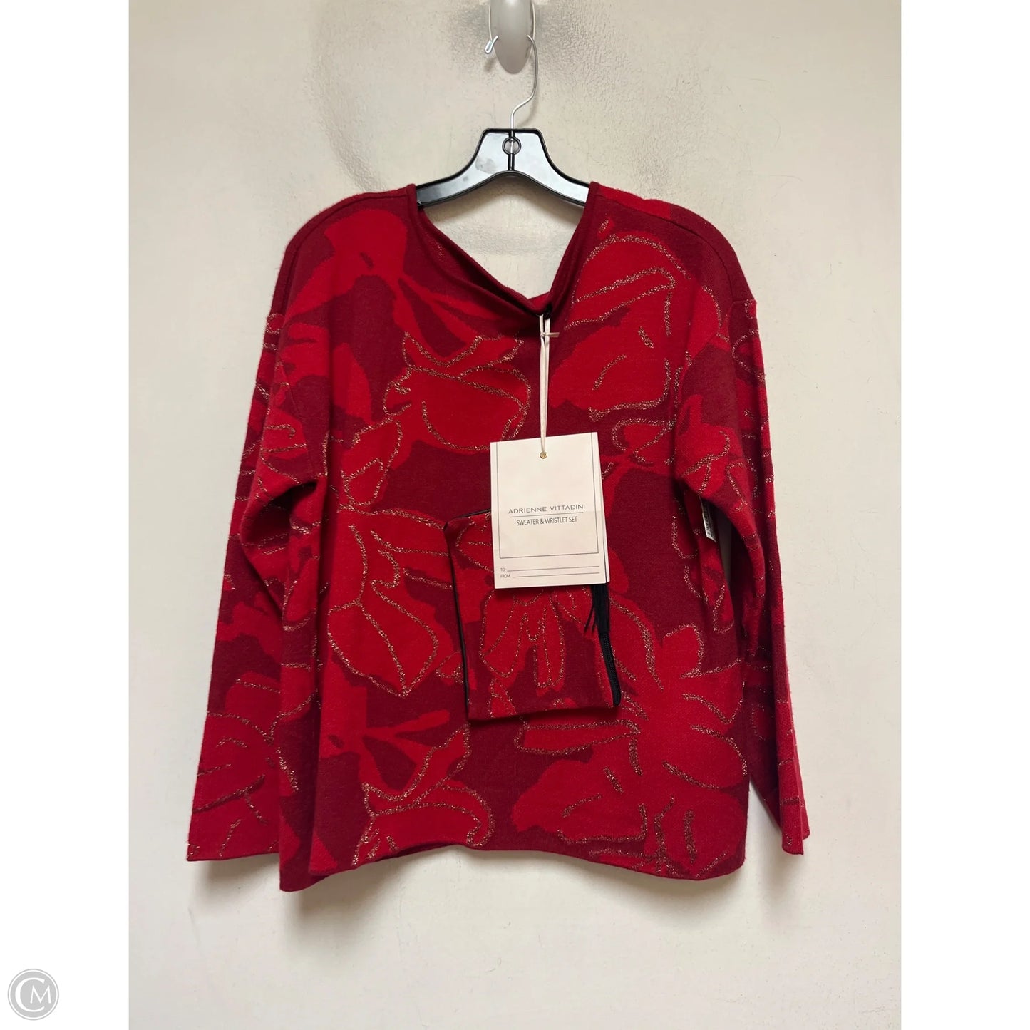 Sweater By Adrienne Vittadini In Red, Size: Xlp