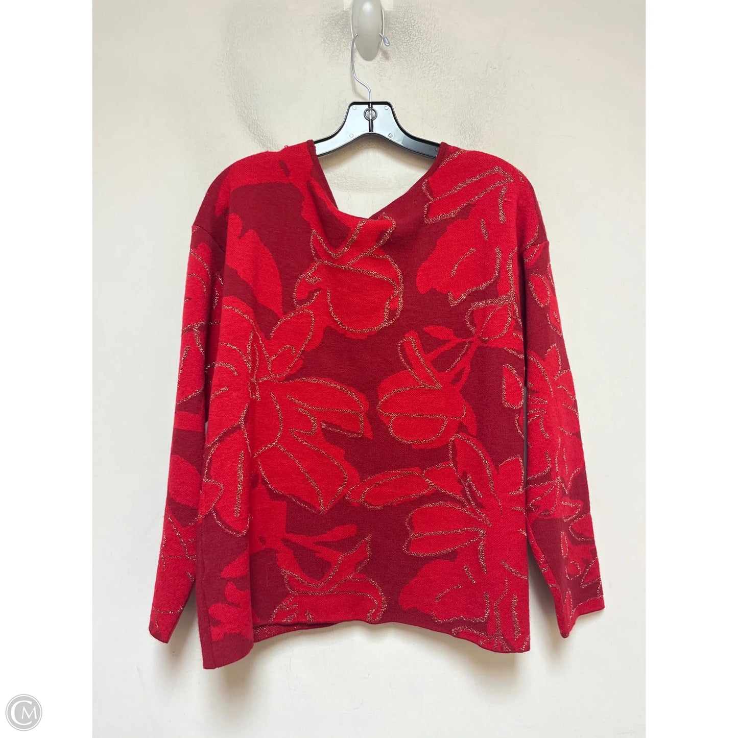Sweater By Adrienne Vittadini In Red, Size: Xlp