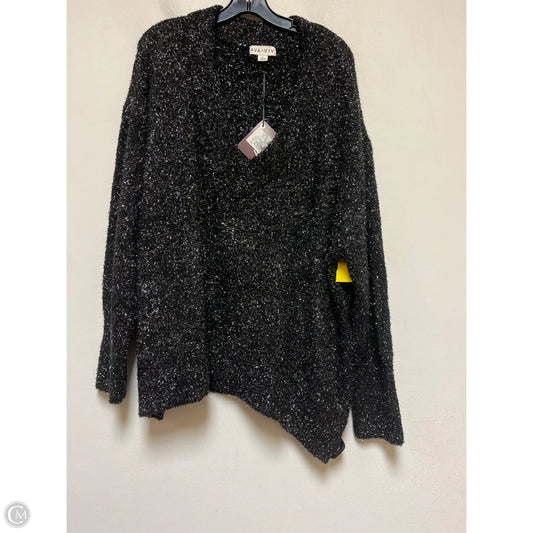 Sweater By Ava & Viv In Black & Silver, Size: 2x